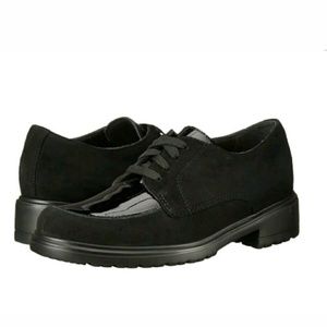 Munro American Veranda Black Suede Patent Shoes